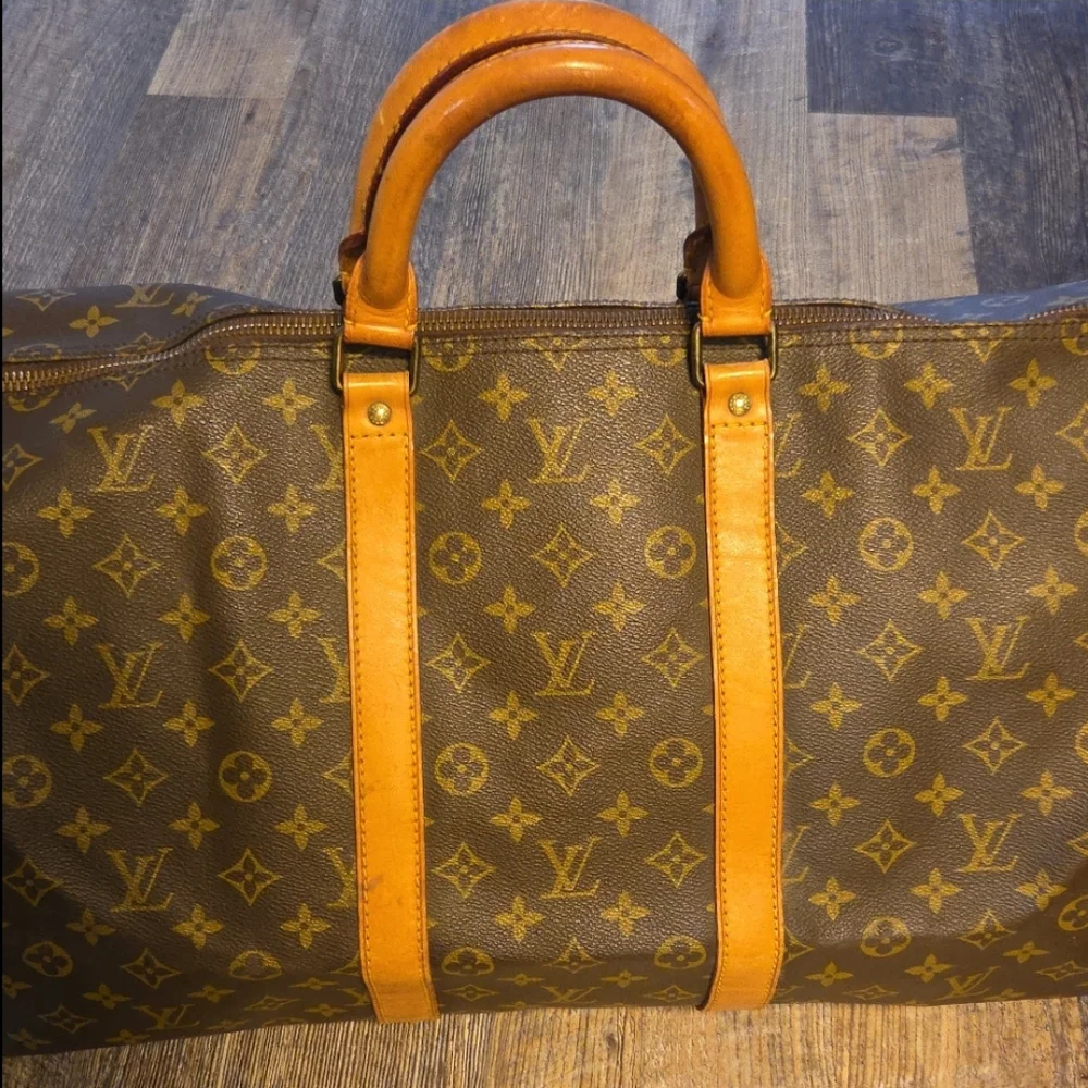 Louis Vuitton Keepall 55 And Heavy duty unbranded Dustbag 🌞 Monogram🌞 Travel
